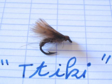 ttiki, mouche de peche sedge du Pays Basque pour pêcher la Nive